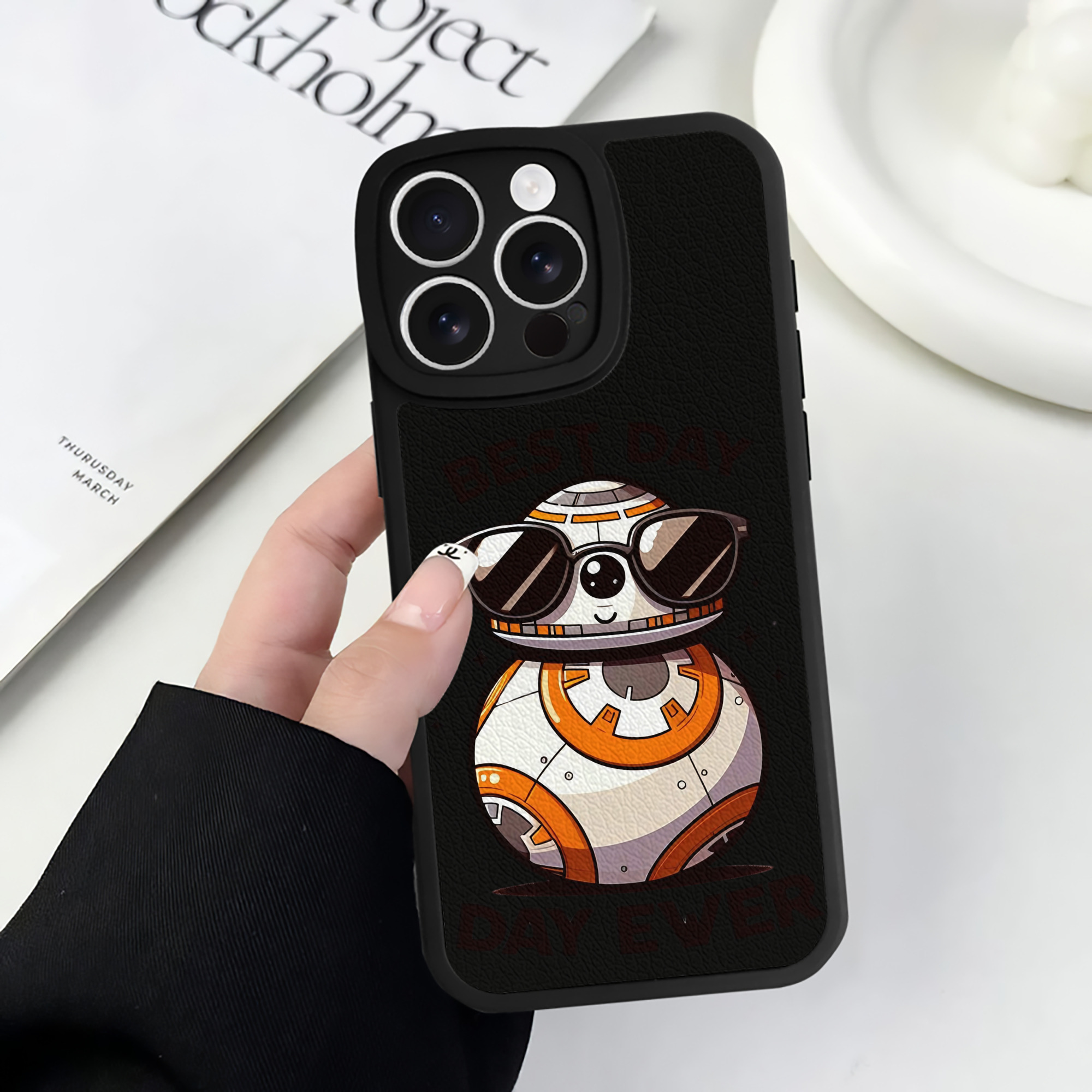 （画像用） スター・ウォーズ Star Wars 【iPhone 16シリーズ対応】シリコンスマホケース（レザー調） 材質：シリコン
